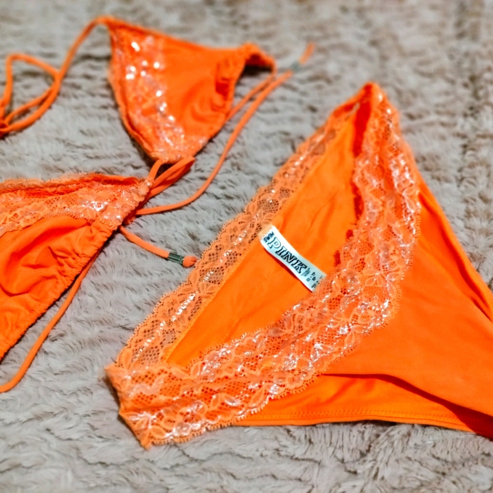 Pink by Victoria Secrets tie bikini